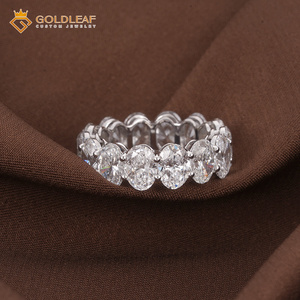 Igi เพชรที่ปลูกในแล็บ5-10CT กำหนดเอง18K 14K 10K แหวนหมั้นสุดหรู unisex รูปไข่ VVS Def goldleafgem - Product Image 6