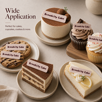 Décorations de gâteaux personnalisées imprimées, étiquettes DIY pour pâtisseries et desserts avec logo et nom de marque personnalisés, options multi-formes