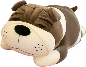 Плюшевая собака, большая кукла, милая мультяшная мягкая собака, большая подушка, длинная подушка для сна, кукла, игрушечная подушка, плюшевый щенок