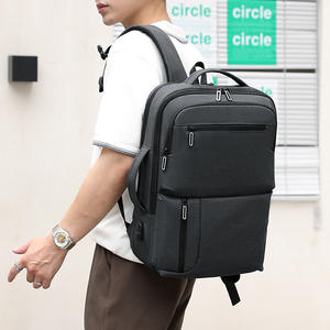 Men's Stylish Oxford Cloth <b>Backpack</b> New Waterproof <b>Laptop</b> <b>Backpack</b> with Leather Style and Nylon Lining - Product Image 3