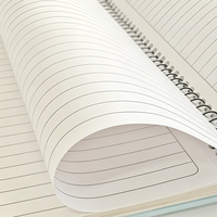 Cahier à spirale avec pages lignées, journal d'écriture A4 pour étudiants, école, bureau, logo personnalisable, vente en gros