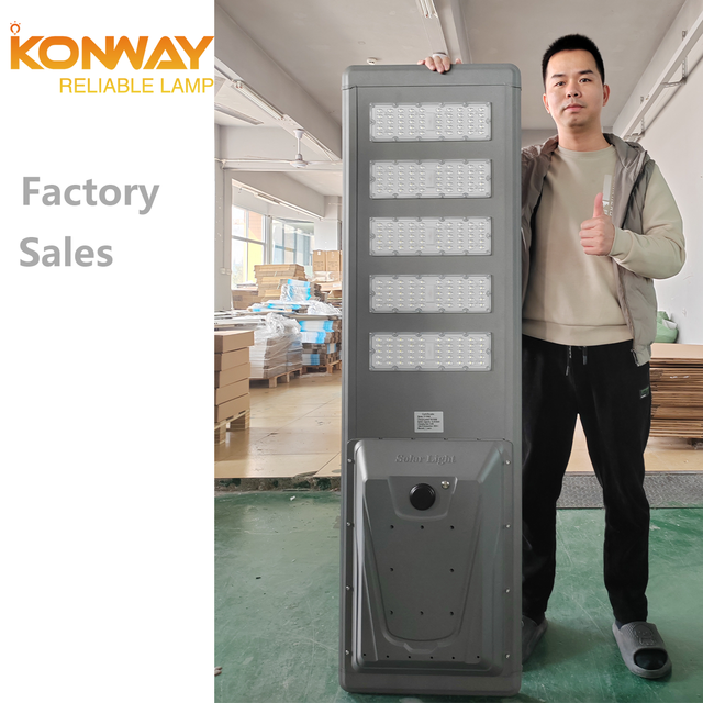 IP67 Aluminum Integrated Solar Lamp Battery 50AH All-in-One LED Street Light 6000K Daylight Remote Control Waterproof RoHS