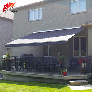 Auvent motorisé rétractable électrique avec éclairage LED, voile en PVC <span class=keywords><strong>3m</strong></span> x 6m, ouverture automatique, utilisation en extérieur sur balcon - Product Image 6