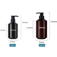 Bouteilles de shampooing étiquettes 500ml vide rechargeable en plastique presse bouteille corps savon shampooing revitalisant main savon hôtel