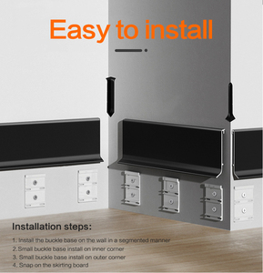 Hiện đại LED nhôm hồ sơ Ốp chân tường ván chân tường màu sắc đẹp tường Ốp chân tường Board sàn Trims nhôm ốp chân tường - Product Image 4