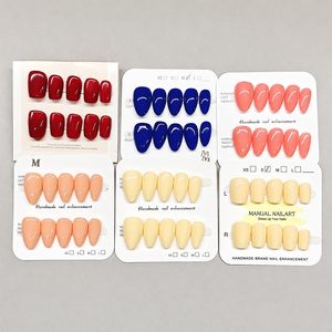 Collezione di Unghie Finte di Lusso Fatte a Mano, Riutilizzabili, in Colori Pastello <span class=keywords><strong>Nude</strong></span> Monocromatici, Qualità Professionale - Product Image 2