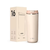 Vaso Térmico Personalizado de Acero Inoxidable con Recubrimiento en Polvo, 16 oz, Antiderrames, para Bebidas Frías, con Logotipo