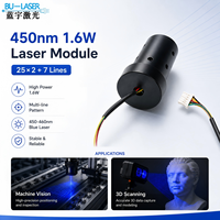 Module laser bleu DOE 450nm 1.6W à 25 lignes multiples (25+25+7) pour scanner 3D, vision industrielle et inspection par lumière structurée