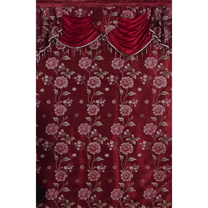 Design elegante con tenda di lusso <span class=keywords><strong>a</strong></span> <span class=keywords><strong>fiori</strong></span> con mantovana e supporto trasparente <span class=keywords><strong>per</strong></span> sala da pranzo <span class=keywords><strong>soggiorno</strong></span> camera da letto - Product Image 6