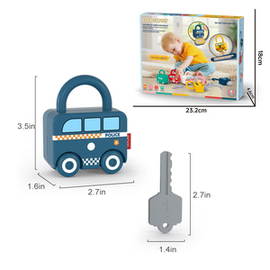 Juguetes educativos Montessori para niños, juego de combinación de números, juguete con llave de bloqueo, tablero ocupado con forma de 6 coches, habilidades motoras finas - Product Image 6