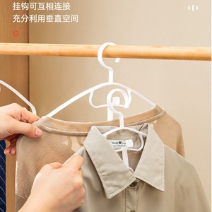 Cintre en plastique blanc en forme de vague pour sous-vêtements, caracos et cravates – Solution de rangement avec design à crochet - Product Image 2