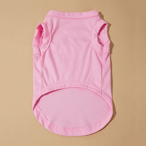 בגדי מחמד אופנה חולצה מסוגננת לכלבים חתולים כותנה נשיפה שרוול קצר לנשימה בגדי קיץ - Product Image 5