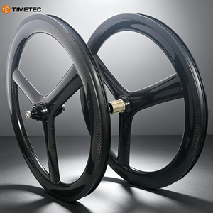 Roues de vélo pliantes en carbone à trois rayons, roues de vélo, frein à disque ou à jantes, sans chambre à air, compatibles avec Clincher, 20 <span class=keywords><strong>pouces</strong></span> - Product Image 3