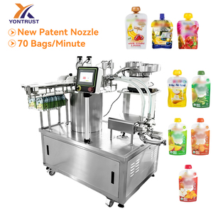 Máquina Automática de Llenado de Bolsas con Doble Cabezal, 70 Bolsas/min, para Llenado de Bebidas, Salsas, Leche, Detergentes y Bolsas con Boquilla - Product Image 4