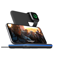 Chargeur sans fil 3 en 1 15W pour iPhone 11 12 Pro Max Chargeurs à induction à charge rapide 15W pour IWatch 6 5 4 pour Samsung