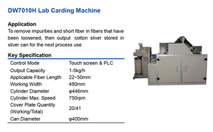 Machine à carder la <span class=keywords><strong>laine</strong></span> de petite taille à haute efficacité DW7010H - Équipement de cardage de fibres de précision pour la préparation d'échantillons en laboratoire - Product Image 6