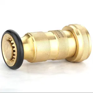 Fire Protection 1-1/2" Brass Nozzle With Rubber Bumper