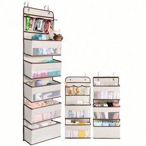 Organizador de Almacenamiento para Colgar sobre la Puerta del Armario, Despensa, Baño, Cuarto de Bebé o Dormitorio, con 6 Estantes y 5 Bolsillos Grandes - Product Image 1
