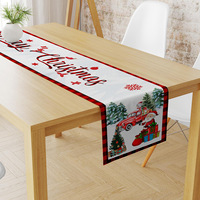 Chemin de table de Noël en lin tissé - Durable et lavable pour la décoration de la maison et des hôtels