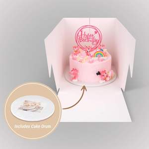 Cajas para Pasteles de Cartón Reciclable Cakebon con Base - 8 Pulgadas, Blancas (1 paquete) - Caja con Ventana para Cumpleaños, Bodas, Fiestas, Estampado - Product Image 4