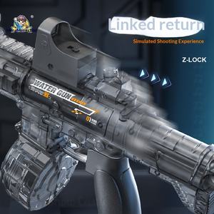 Pistola ad Acqua Elettrica M416 in Plastica con Luci, Getto ad Alta Pressione e Sparo Automatico per Bambini - Product Image 1