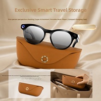 Lunettes Intelligentes IA avec Caméra 8MP, Puce JL7018, Traducteur en Temps Réel, Commande Vocale, Lunettes Bluetooth avec Étui de Recharge