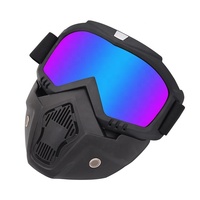 Masque Facial de Motocross avec Lunettes Amovibles pour Moto, UTV et Course Tout-Terrain