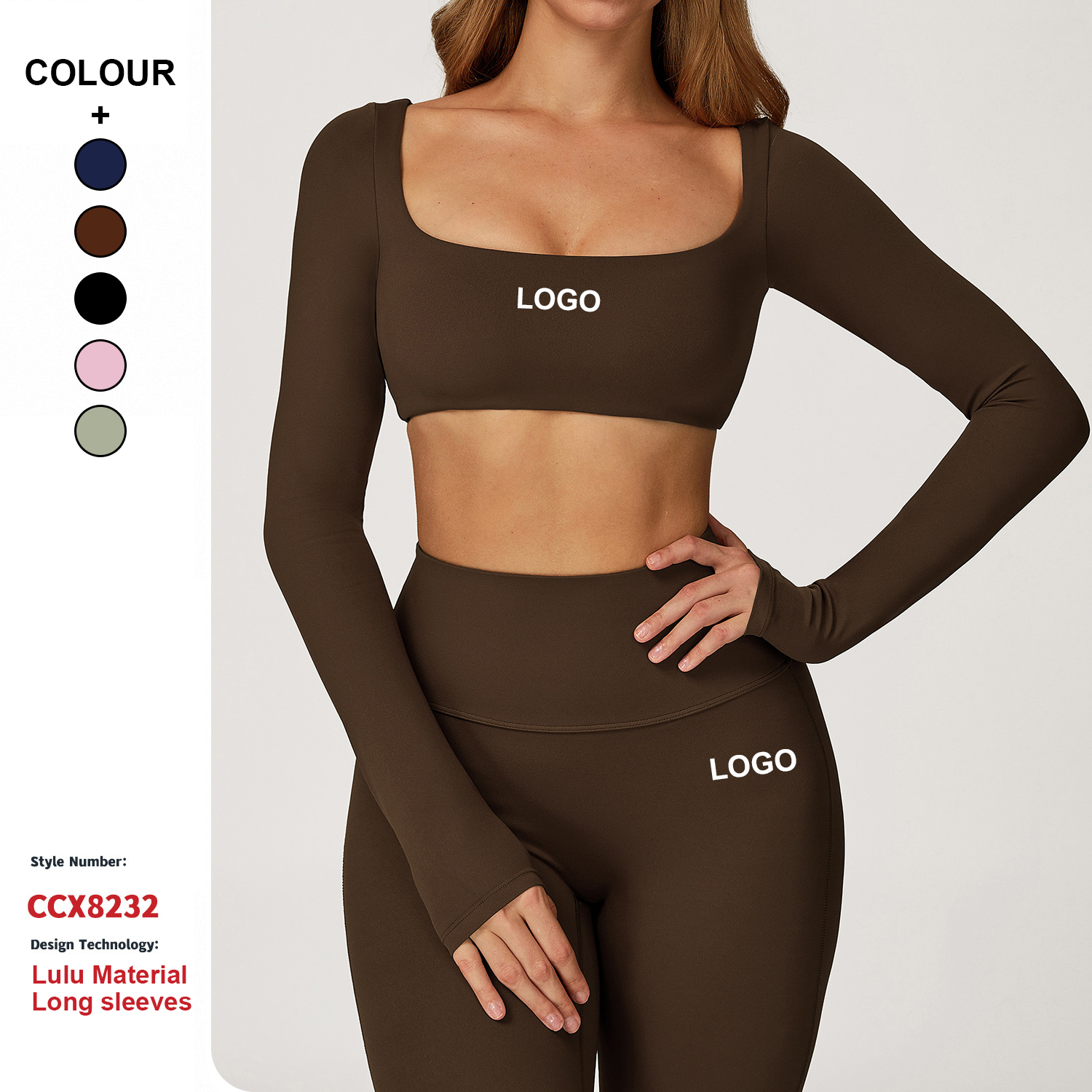 Custom High-Quality Quick-Drying Breathable Women Running Yoga Wear Workout Long-Sleeved T-Shirts Tight Workout Yoga Sports Tops