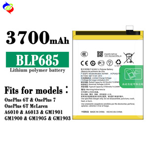 OEM nuovo per la batteria del telefono cellulare Oneplus6T 3700mAh BLP685 per oneplus 6t - Product Image 2