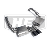 Système d'échappement électronique sport avec valve pour Porsche Cayman 987.2 3.4L en acier inoxydable 304 avec embouts en fibre de carbone