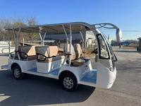 Voiture électrique de tourisme ouverte pour 11 passagers, autonomie de 50-60 milles, moteur 4000W, pour le transport en navette des centres de villégiature et des aéroports