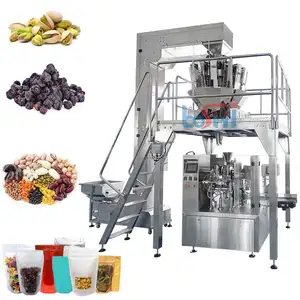 Machine d'emballage rotative multifonctionnelle pour grains de café, raisins, pruneaux, noix, sachets de thé