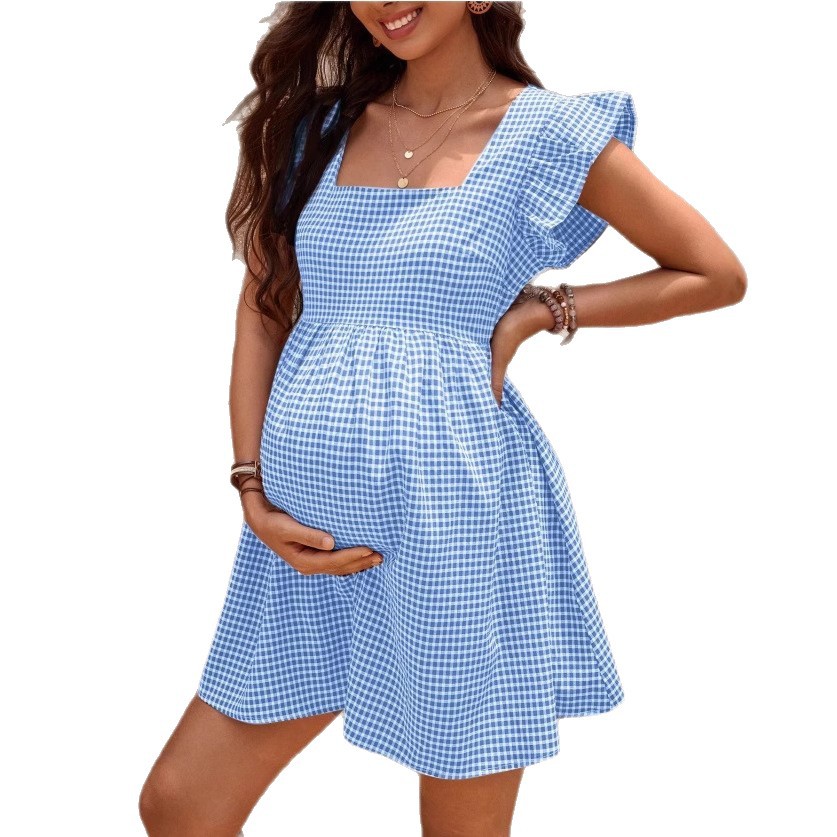 knee length dresses for ladies Adjustable Drawstring Sweater Knit Maternity Bodycon Dress Burgundy / Medium main image 0