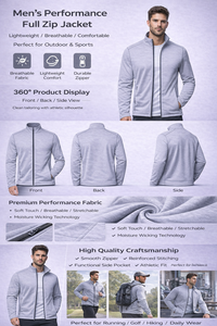 Men's Lightweight <b>Zip</b> <b>Up</b> <b>Jacket</b> Breathable Athletic Sports <b>Jacket</b> Custom Logo Outdoor Training <b>Jacket</b> - Product Image 2