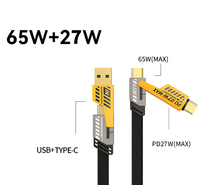 Kabel pengisi daya Data, kabel pengisian daya USB C nilon kepang seng paduan 1m 4 in 1 untuk iphone Tipe c UNTUK iphone