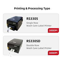 Printer Label termal industri 300DP untuk garmen, Label dapat dicuci, dan dapat dicetak pada pita, nilon, dan TPU.