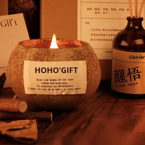 椰壳大豆混合蜡蜡烛礼盒氛围小众高端卧室香薰礼品纪念品批发中国制造 - Product Image 4