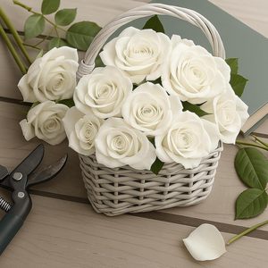 ช่อดอกกุหลาบผ้าไหมคุณภาพสูง 10 ดอก สำหรับตกแต่งบ้านในวันวาเลนไทน์ วันคริสต์มาส และวันตรุษจีน - ทำด้วยมือ - Product Image 5