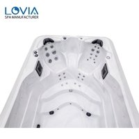 Panneau de commande intelligent en acrylique de conception moderne de Guangzhou Circulation automatique Spa à remous et piscine de jardin pour usage domestique