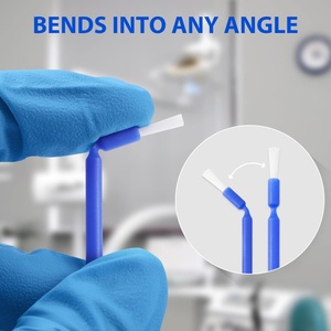 100pcs/<b>Box</b> Dental Disposable Micro Applicator Brushes Long Head Bendable Neck Sticks Brushes for <b>Makeup</b> Dentistry Care Cleaning - Product Image 5