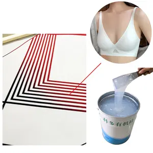 Hecho en China de alta densidad de silicona líquida de impresión de tinta de seda sujetador estampado de silicona ropa interior de silicona