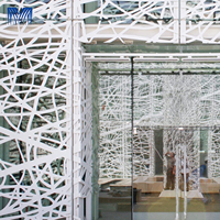Revêtement mural en aluminium découpé au laser 3D moderne, résistant à la corrosion, de haute qualité, pour hôtels