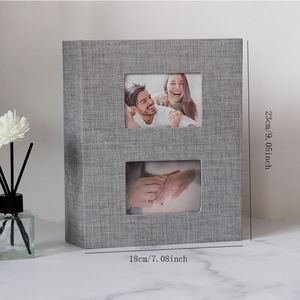 <span class=keywords><strong>Album</strong></span> photo Lerp&200 pochettes 6 pouces <span class=keywords><strong>10x15</strong></span> cm Photos Fotos Tissu Lin Double fenêtre Design 6x4 - Product Image 3