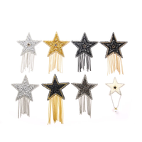 Qiao Lot de 4 appliques thermocollantes et à coudre, motif étoile, strass thermocollants faits main, pour la confection de vêtements