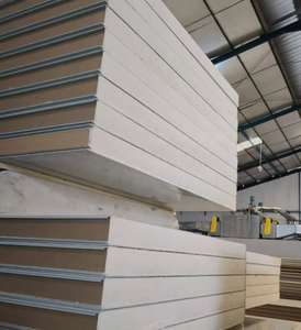 Kaymaz Fiber çimento sandviç paneller PU çekirdek yalıtımlı <span class=keywords><strong>Eps</strong></span> sandviç <span class=keywords><strong>panel</strong></span> fabrika duvar çatı atölyesi için-çok yönlü dış - Product Image 1