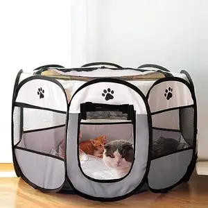 Parc pour chiens extérieur et intérieur pliable pour animaux de compagnie respirant avec haut à glissière Para Mascotas Perros Park