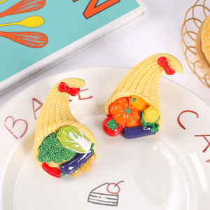 Artificial Fruit And Vegetable Cornucopia Resin Decor Indoor Easter Decoration - Product Image 3
