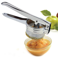 3 Verwisselbare Roestvrijstalen Schijven Voor Handmatige Stamper Voor Babyvoeding & Keuken Fruit & Groente Gereedschap