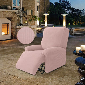 ชุดผ้าคลุมโซฟาปรับเอนแบบยืดได้ 4 ชิ้น สีพื้นเรียบ ไม่ลื่น ยืดหยุ่น คลุมทั้งตัว เก้าอี้นั่งเล่น ผ้าแจ็คการ์ด ซักได้ - Product Image 2