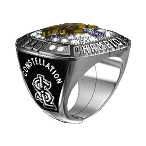 Bijoux en alliage de style classique plaqué or pour hommes personnalisés <span class=keywords><strong>Bague</strong></span> de fiançailles pour la fête de la Ligue atlantique de championnat de baseball - Product Image 5